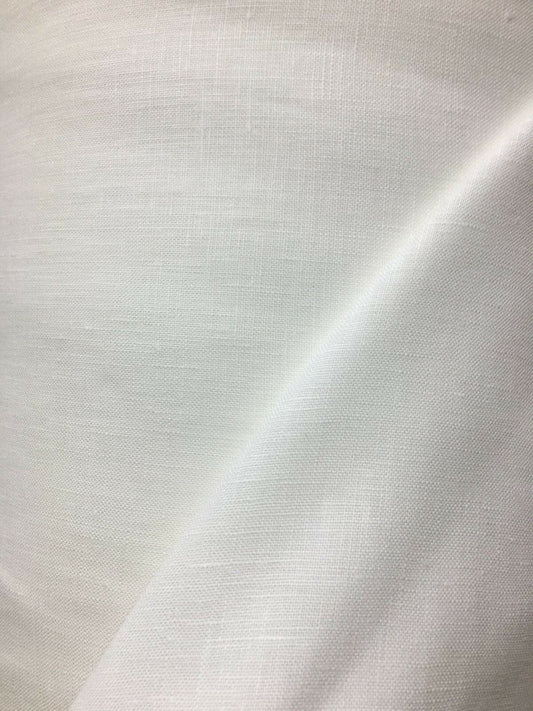 WHITE 100% Linen Fabric (56 in.) Sold By The Yard