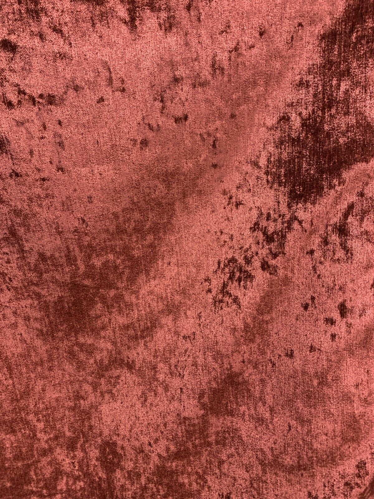 COPPER RED Solid Chenille Velvet Upholstery Drapery Fabric (56 in.) Sold By The Yard