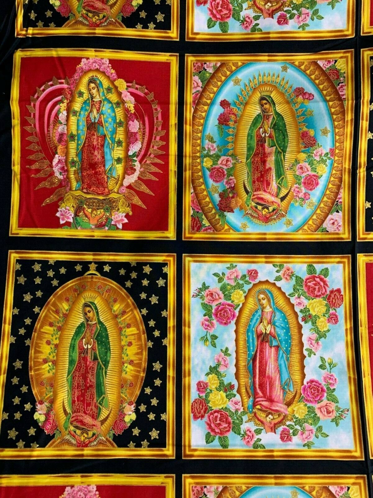 Our Lady Of Guadalupe Virgin Mary Saint Catholic 100% Cotton Fabric (45 in.) Sold By The Yard