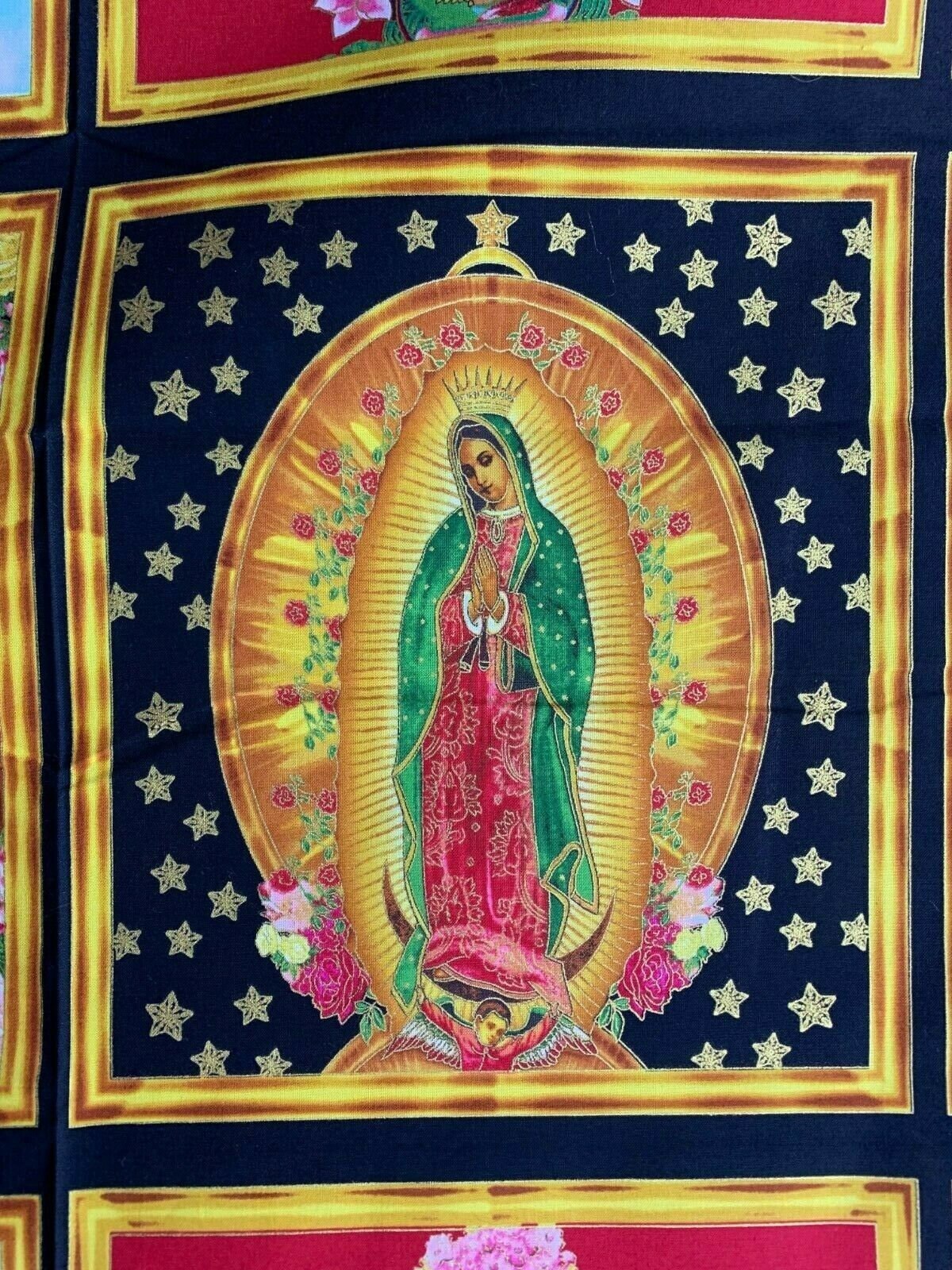 Our Lady Of Guadalupe Virgin Mary Saint Catholic 100% Cotton Fabric (45 in.) Sold By The Yard