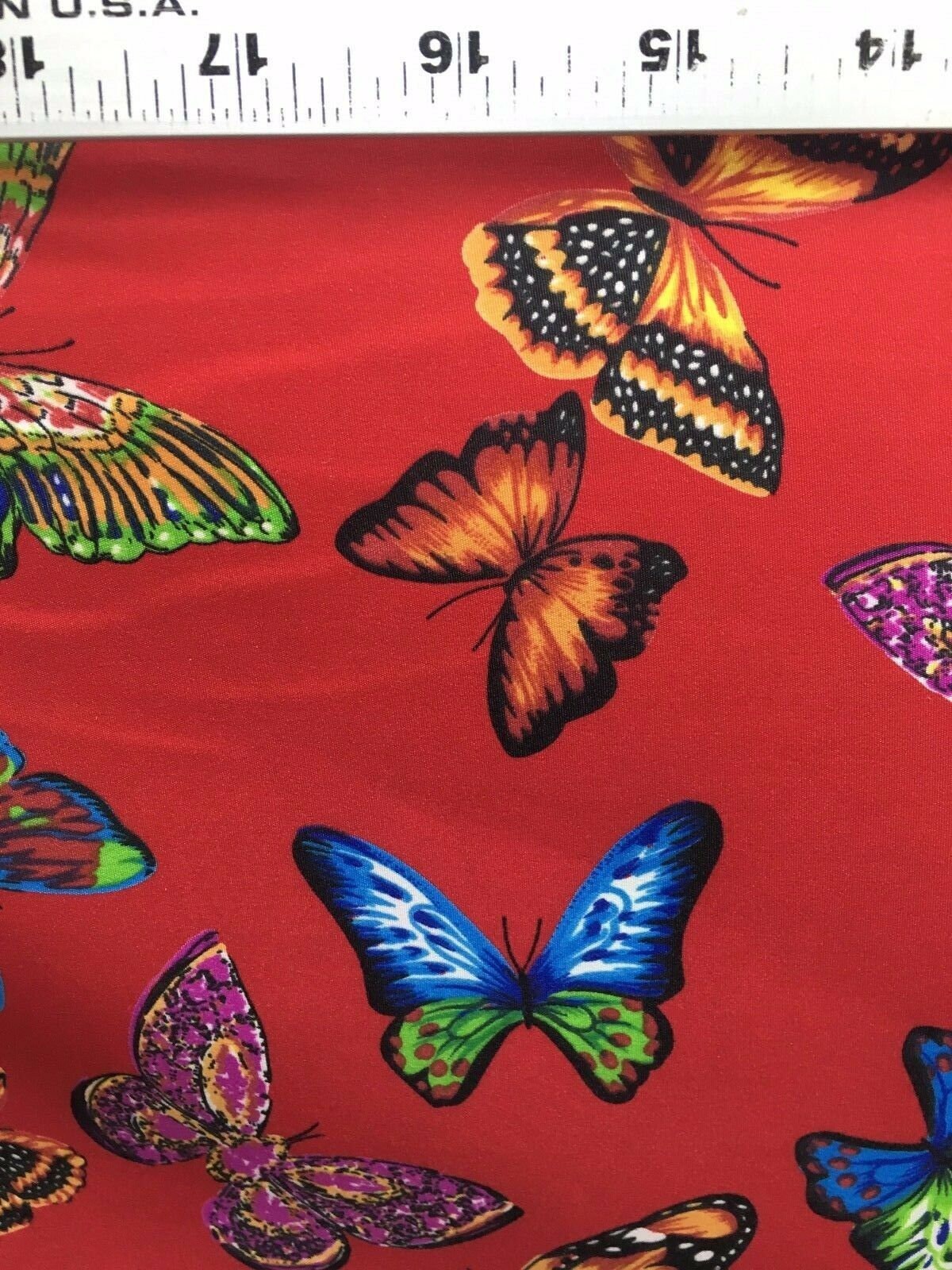 RED Multicolor Butterfly Printed Polyester Fabric (45 in.) Sold By The Yard