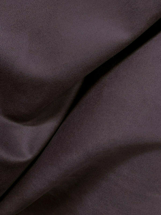 DARK LILAC Solid Faux Suede Upholstery Drapery Fabric (54 in.) Sold By The Yard