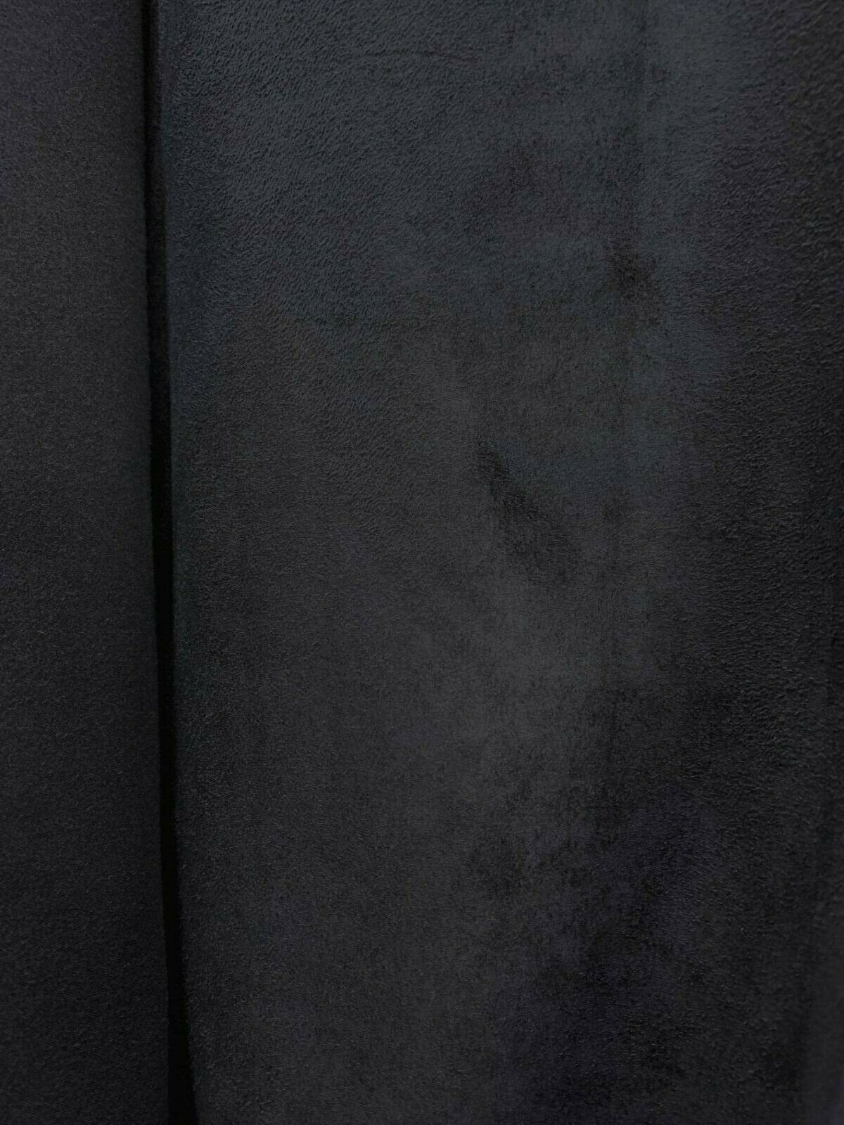 BLACK Upholstery Suede Micro Faux Polyester Drapery Fabric (56 in.) Sold By The Yard