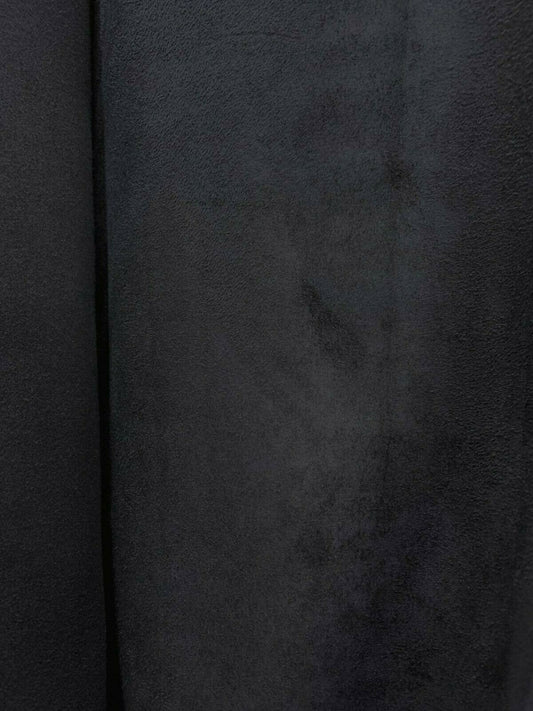 BLACK Upholstery Suede Micro Faux Polyester Drapery Fabric (56 in.) Sold By The Yard