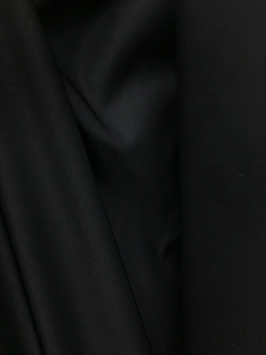 BLACK 100% Polyester Stretch Poplin Fabric (60 in.) Sold By The Yard