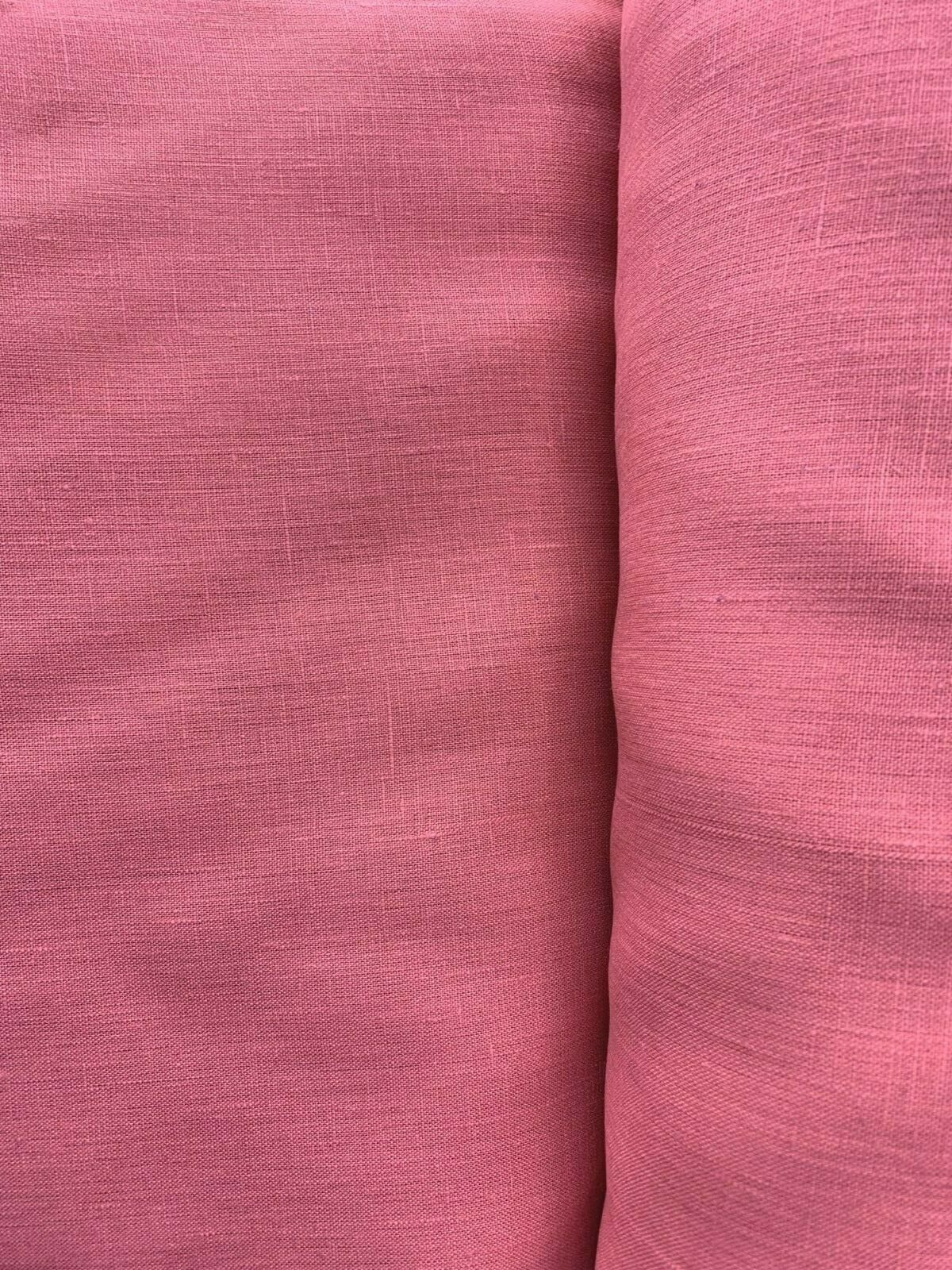 CORAL PINK 100% Linen Fabric (60 in.) Sold By The Yard
