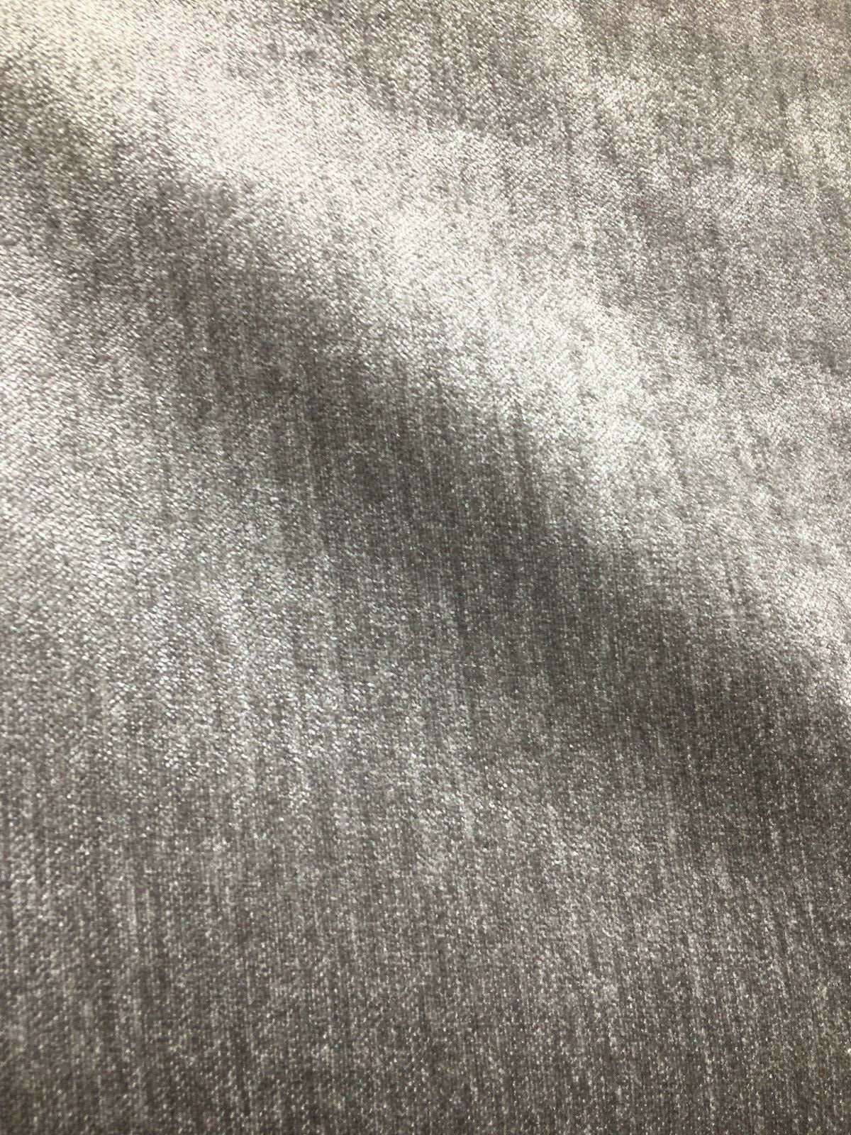 LIGHT GRAY Solid Chenille Velvet Upholstery Drapery Fabric (56 in.) Sold By The Yard