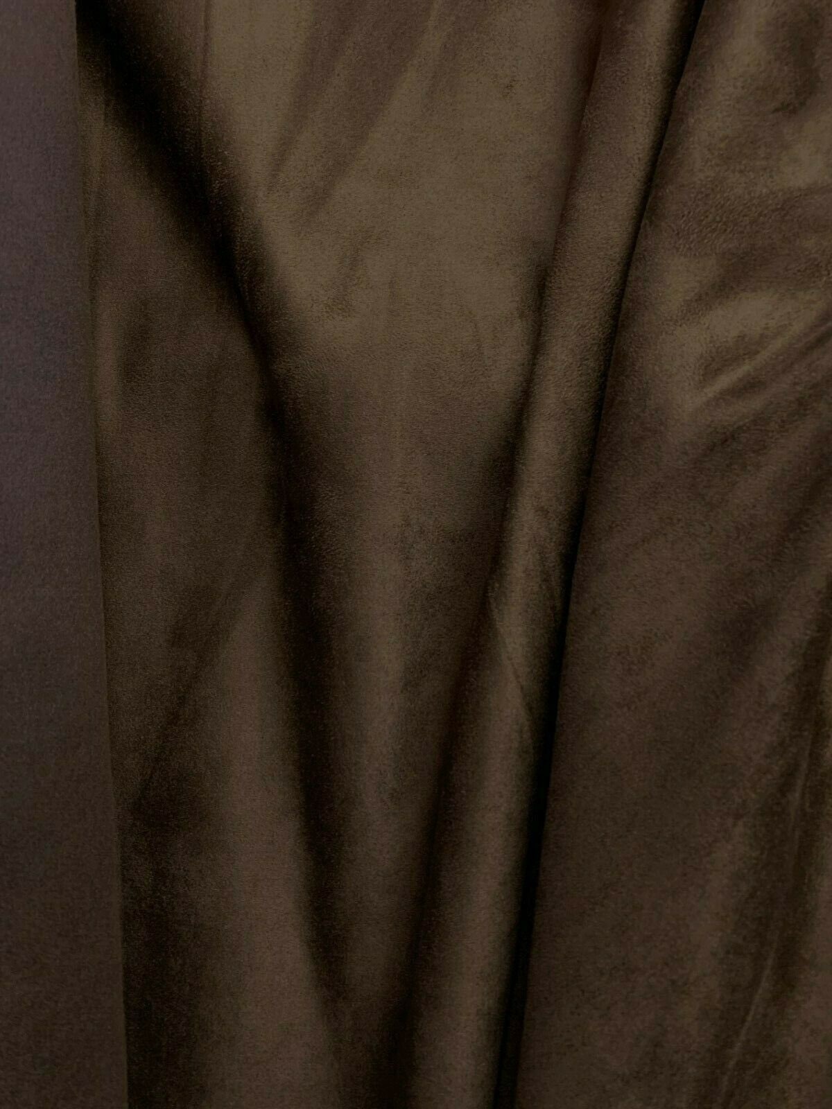 BROWN Upholstery Suede Micro Faux Polyester Drapery Fabric (56 in.) Sold By The Yard