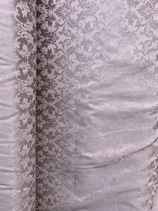 PALE ROSE Damask Brocade Upholstery Drapery Fabric (54 in.) Sold By The Yard