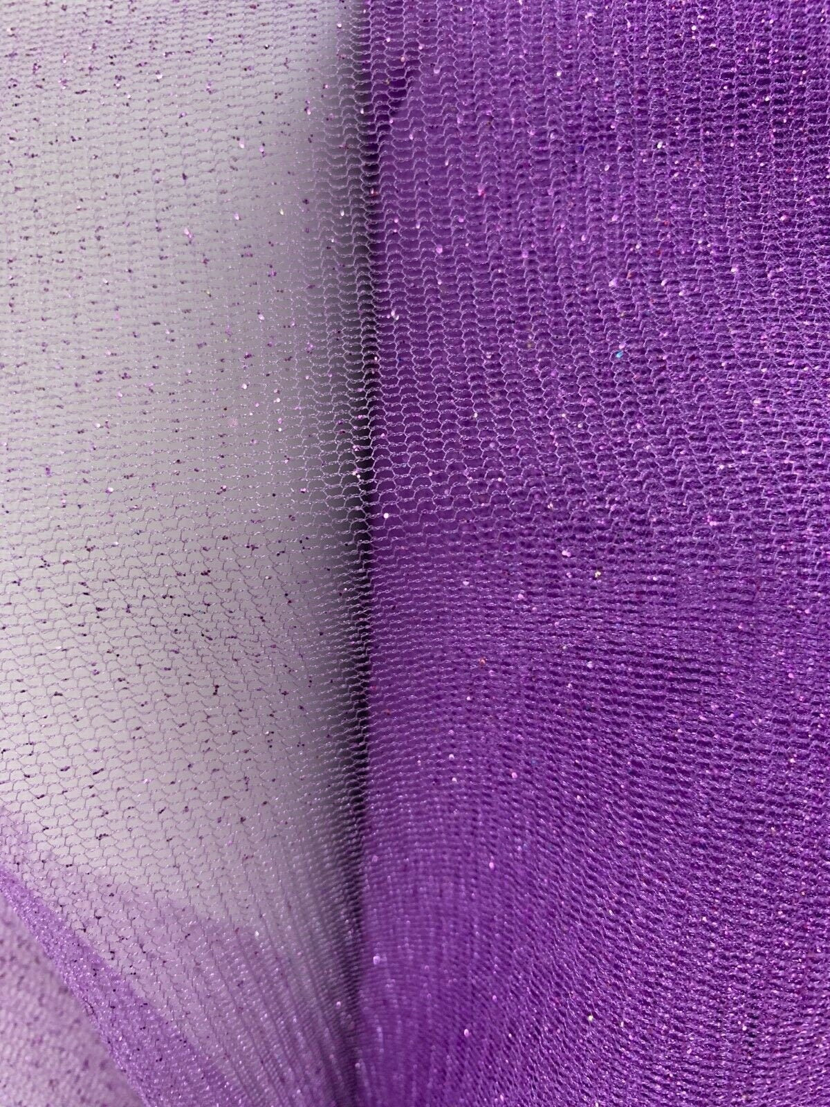 LIGHT PURPLE Sparkle Glitter Tulle Decoration Event Fabric (60 in.) Sold By The Yard