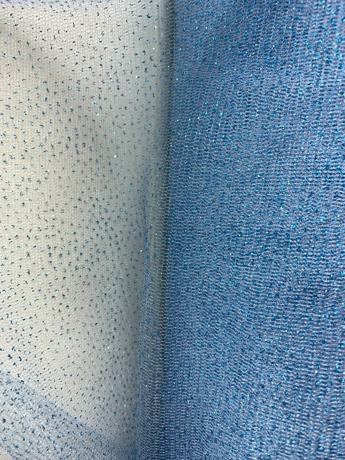 LIGHT BLUE Sparkle Glitter Tulle Decoration Event Fabric (60 in.) Sold By The Yard