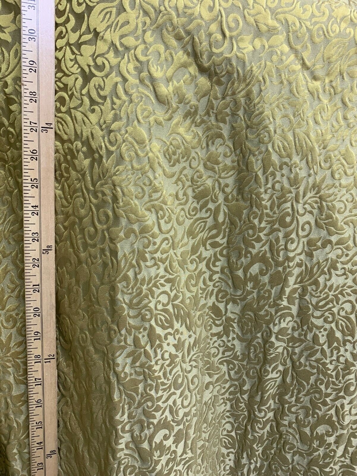 DARK GOLD Floral Brocade Upholstery Drapery Fabric (54 in.) Sold By The Yard