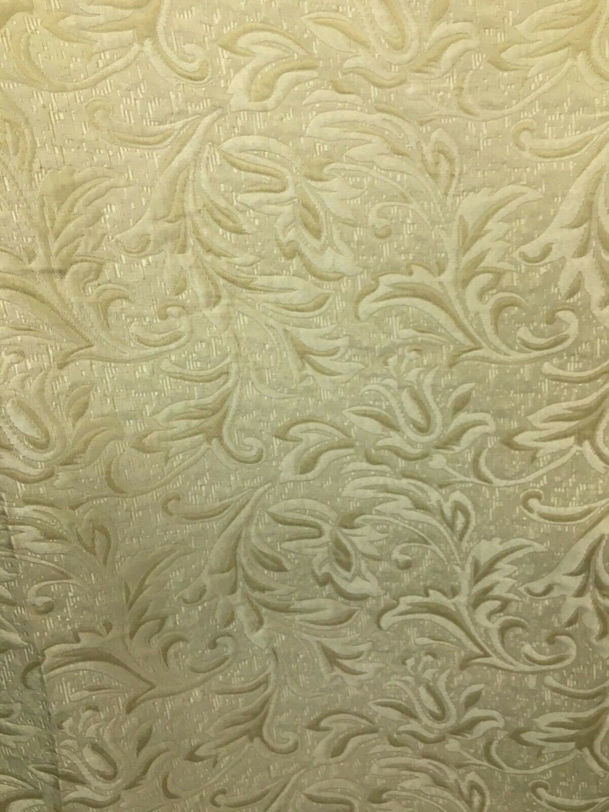 GOLD Jacquard Brocade Floral Upholstery Drapery Fabric (54 in.) Sold By The Yard