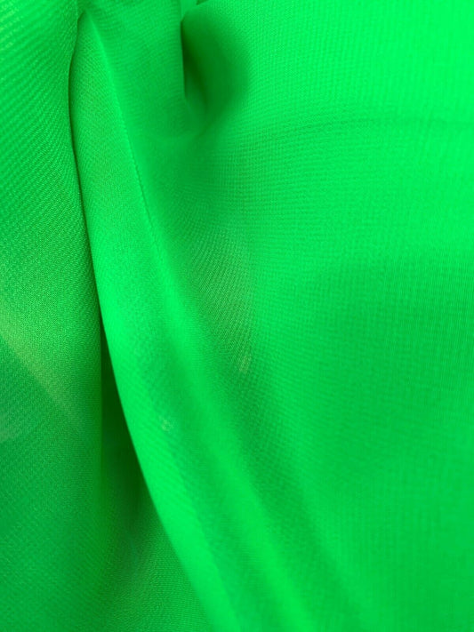 GREEN Sheer Solid Polyester Chiffon Fabric (60 in.) Sold By The Yard