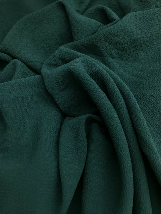 TEAL GREEN Bubble Crepe Georgette Fabric (60 in.) Sold By The Yard