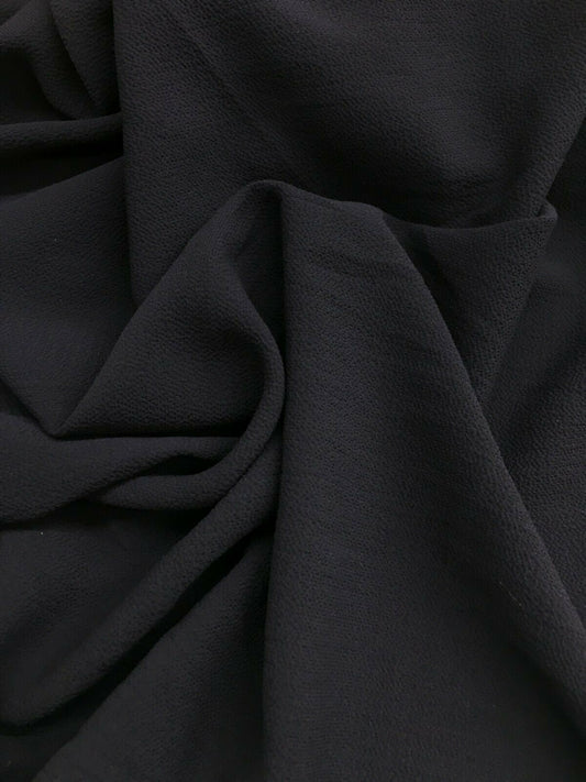 BLACK Bubble Crepe Georgette Fabric (60 in.) Sold By The Yard