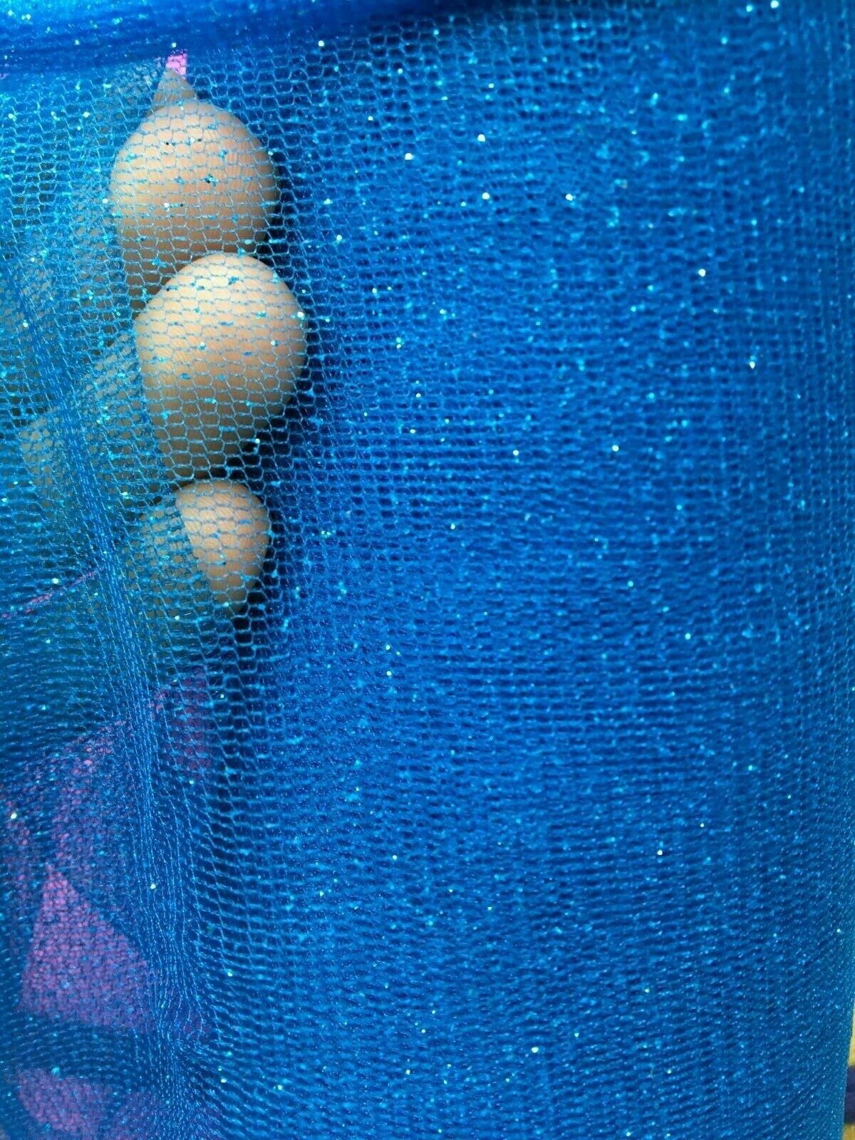 AZURE BLUE Sparkle Glitter Tulle Decoration Event Fabric (60 in.) Sold By The Yard