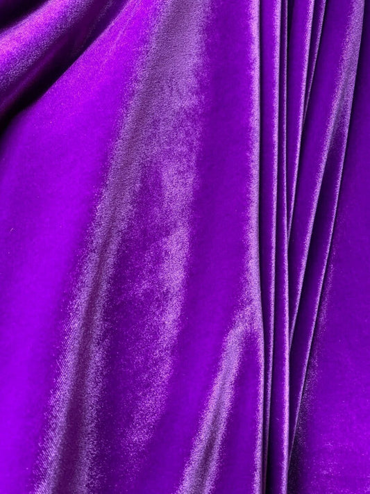 LIGHT PURPLE Polyester Stretch Velvet Fabric (60 in.) Sold By The Yard