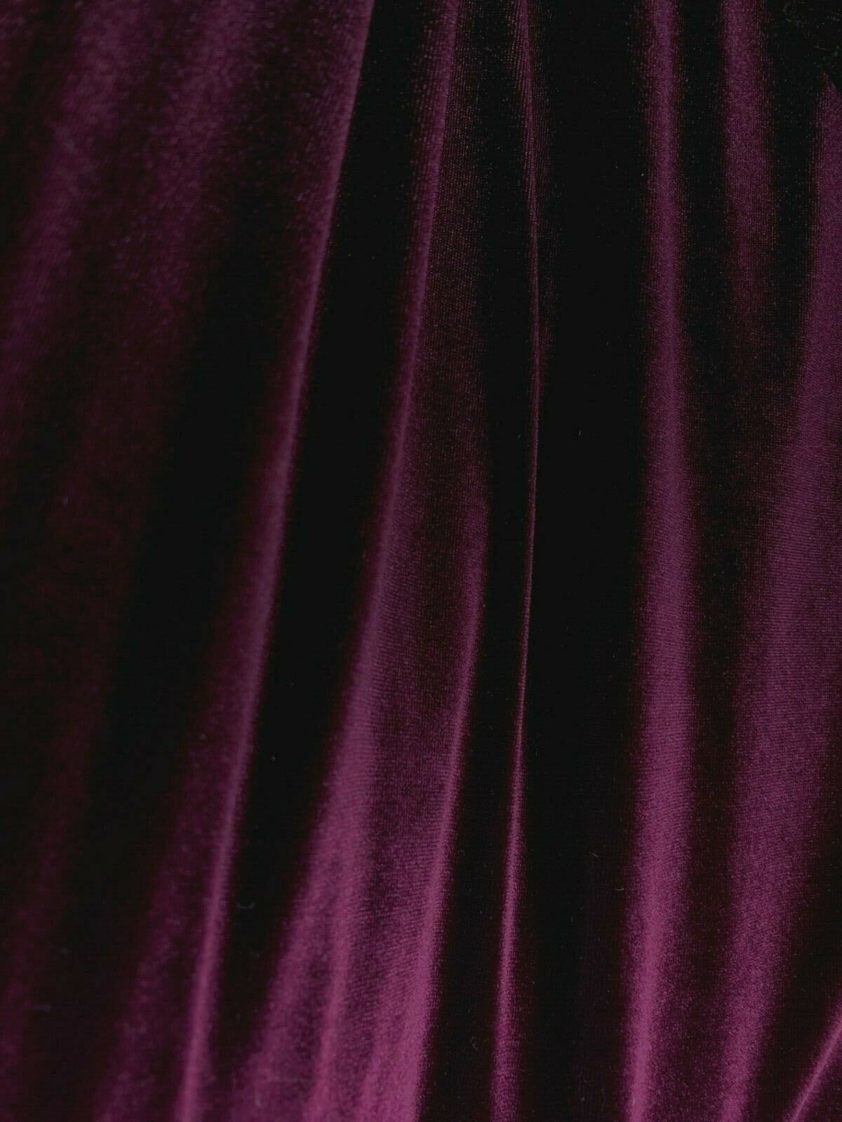 BURGUNDY Polyester Stretch Velvet Fabric (60 in.) Sold By The Yard