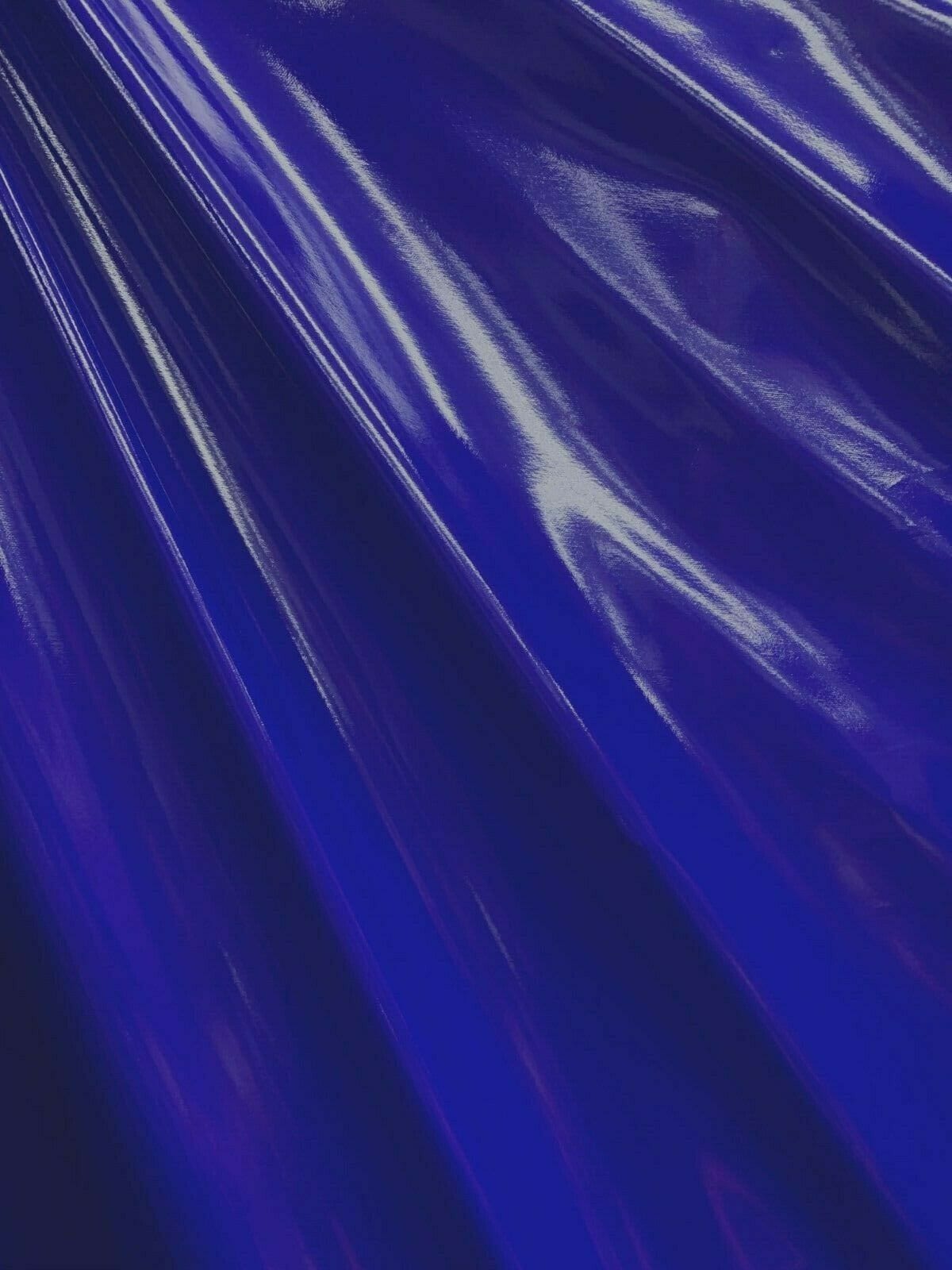 ROYAL BLUE Shiny Glossy PVC Pleather Stretch Fabric (58 in.) Sold By The Yard