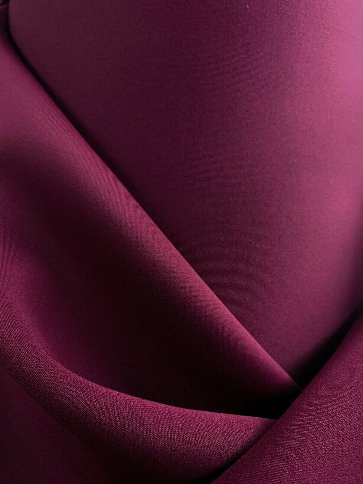 BURGUNDY Neoprene Scuba Knit Fabric Polyester Spandex (58 in.) Sold By The Yard