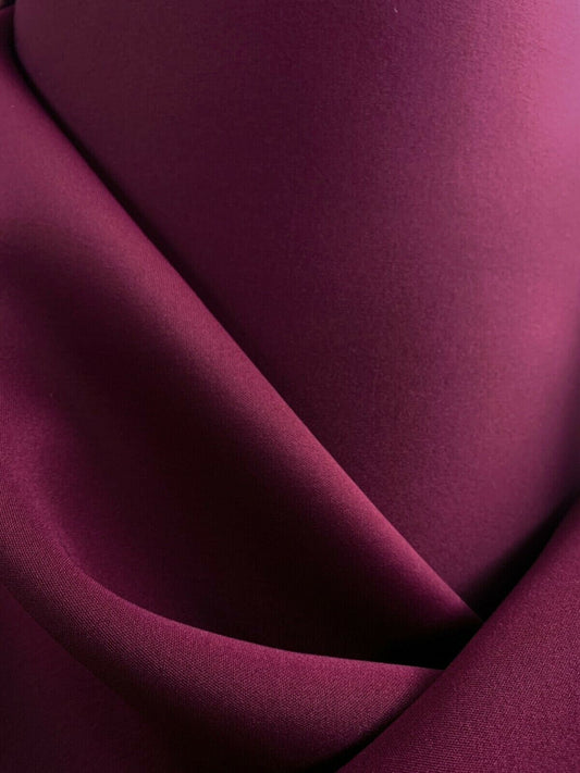 BURGUNDY Neoprene Scuba Knit Fabric Polyester Spandex (58 in.) Sold By The Yard