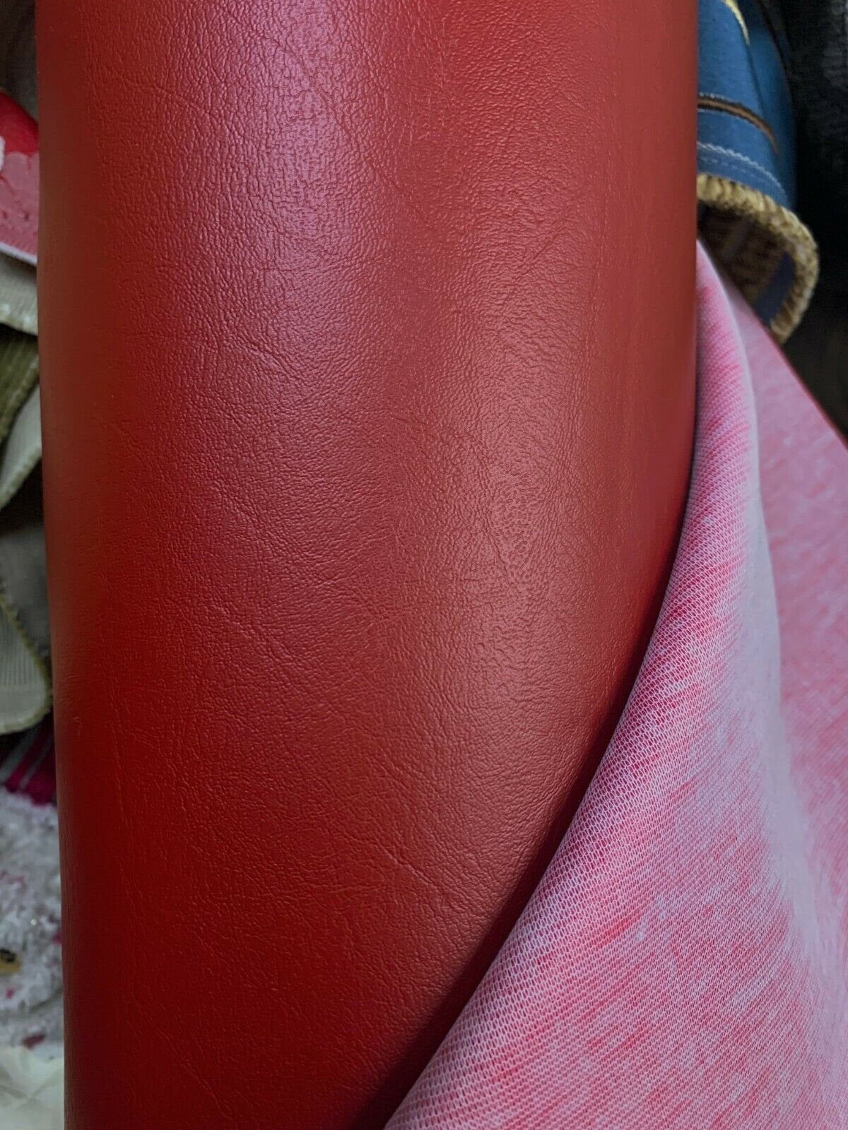 BURGUNDY Faux Leather Vinyl Upholstery Fabric (54 in.) Sold By The Yard