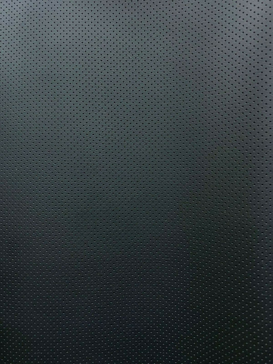 BLACK Perforated Faux Leather Vinyl Upholstery Fabric (55 in.) Sold By The Yard