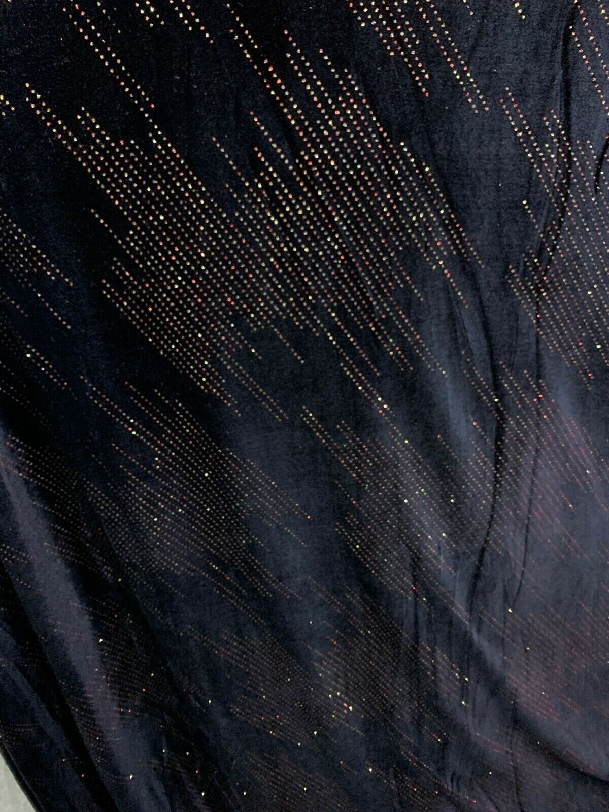 BLACK MULTICOLOR Sequin Stretch Velvet Fabric (60 in.) Sold By The Yard