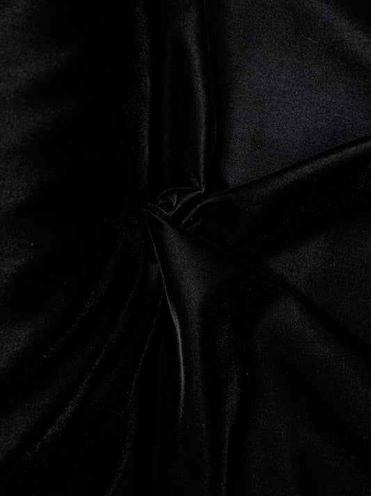 BLACK Solid 100% Polyester Micro Velvet Fabric (45 in.) Sold By The Yard