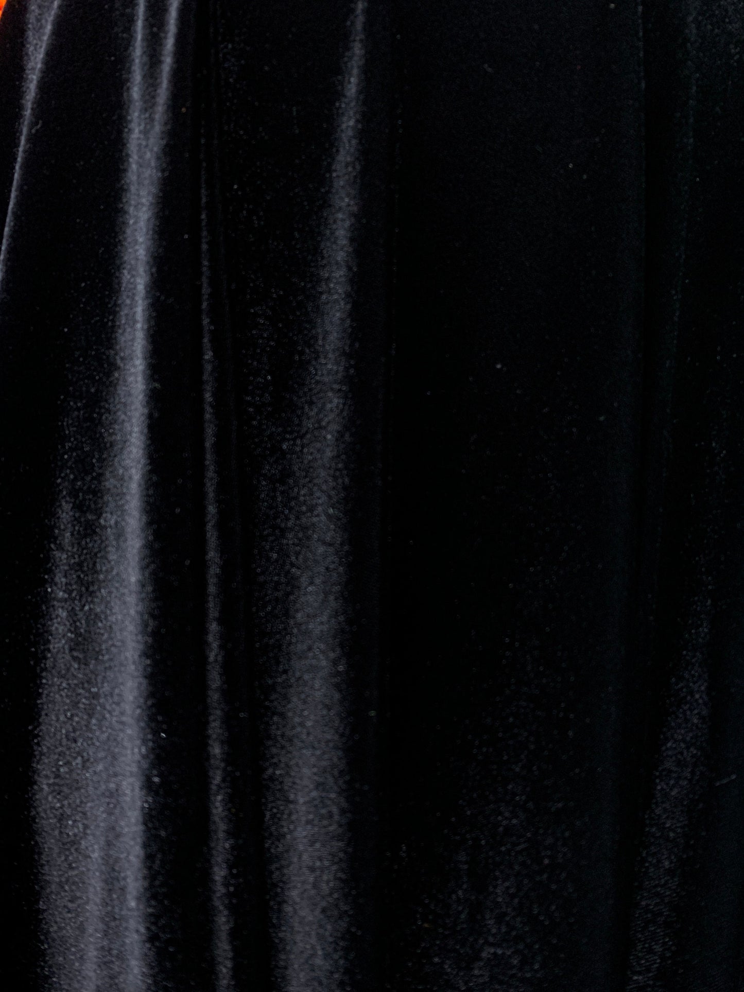 BLACK Polyester Stretch Velvet Fabric (60 in.) Sold By The Yard