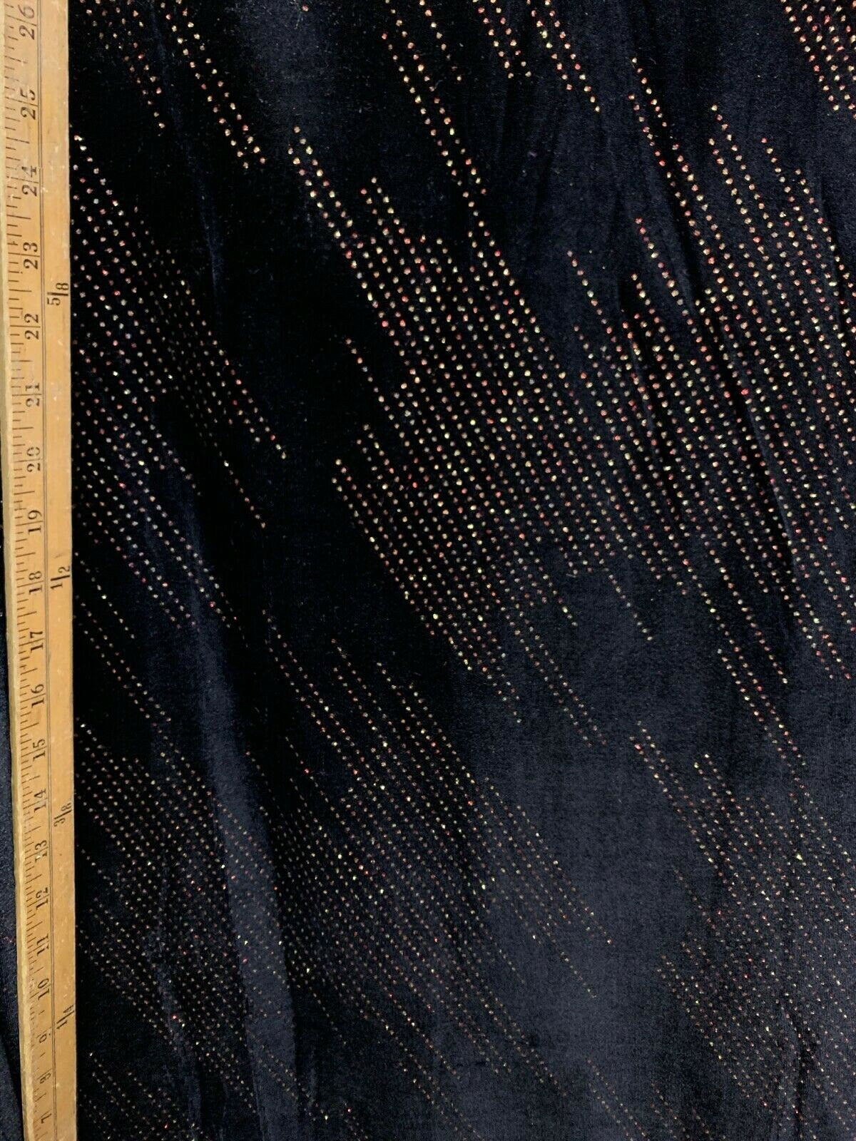 BLACK MULTICOLOR Sequin Stretch Velvet Fabric (60 in.) Sold By The Yard