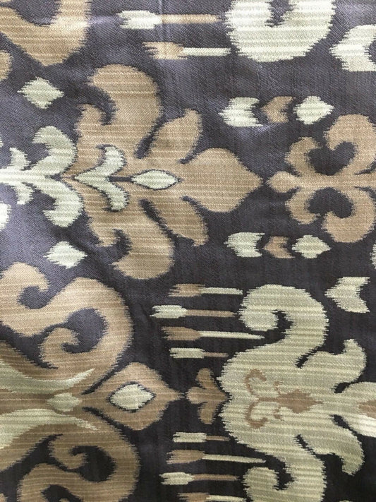 BROWN MULTICOLOR Brocade Upholstery Drapery Fabric (54 in.) Sold By The Yard