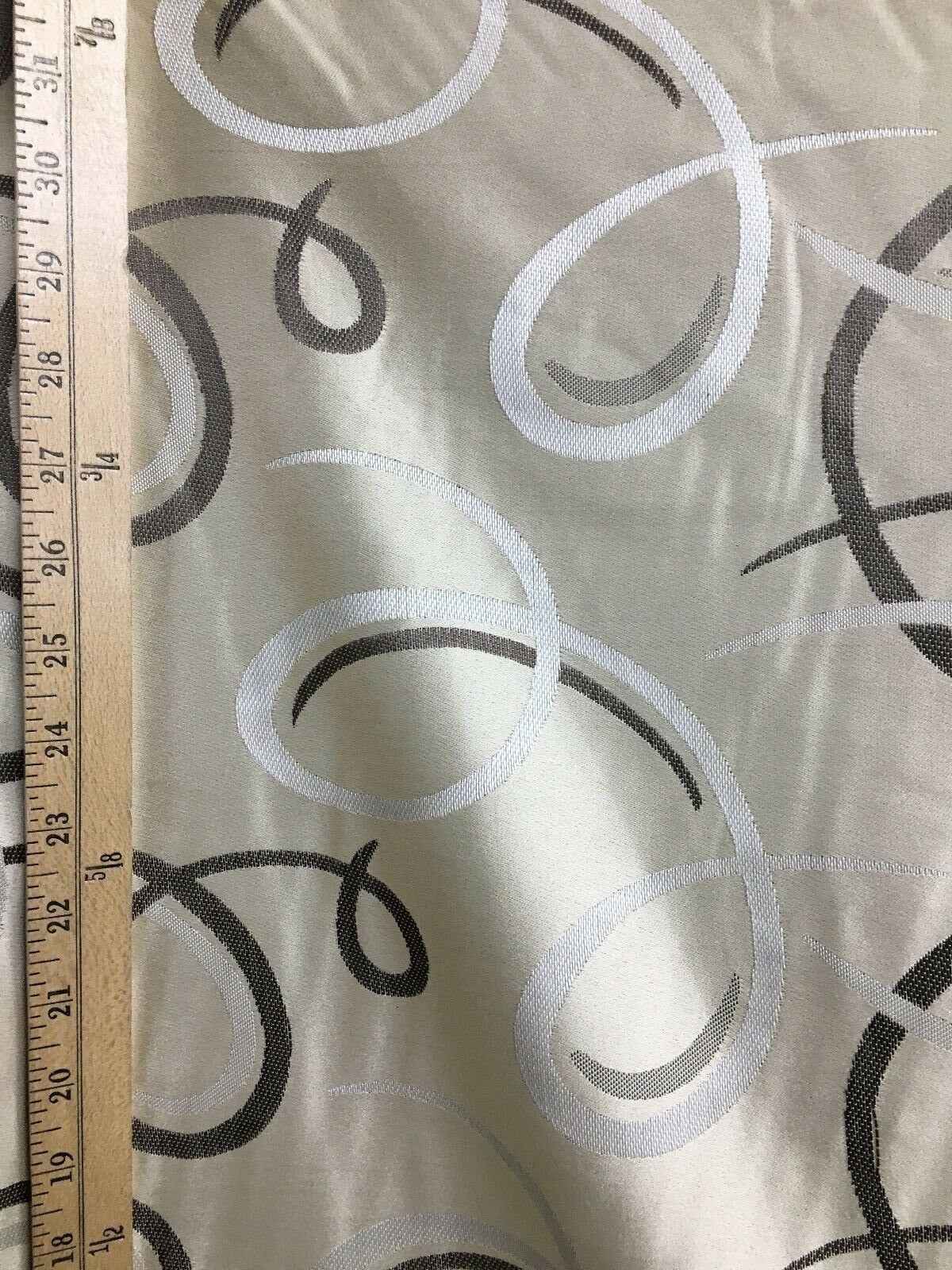 BEIGE Multicolor Swirl Brocade Upholstery Drapery Fabric (110 in.) Sold By The Yard