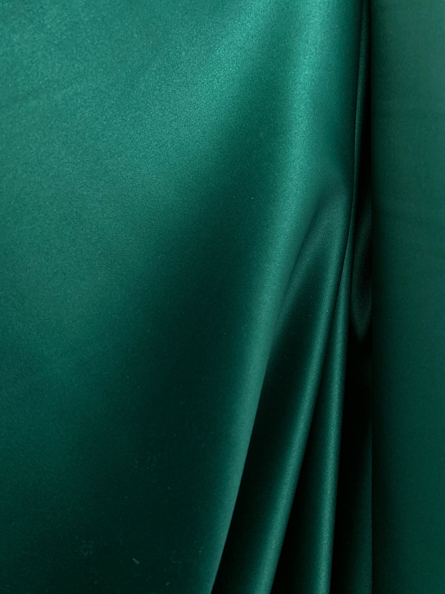 DEEP GREEN Solid 100% Polyester Mystique Satin Fabric (60 in.) Sold By The Yard