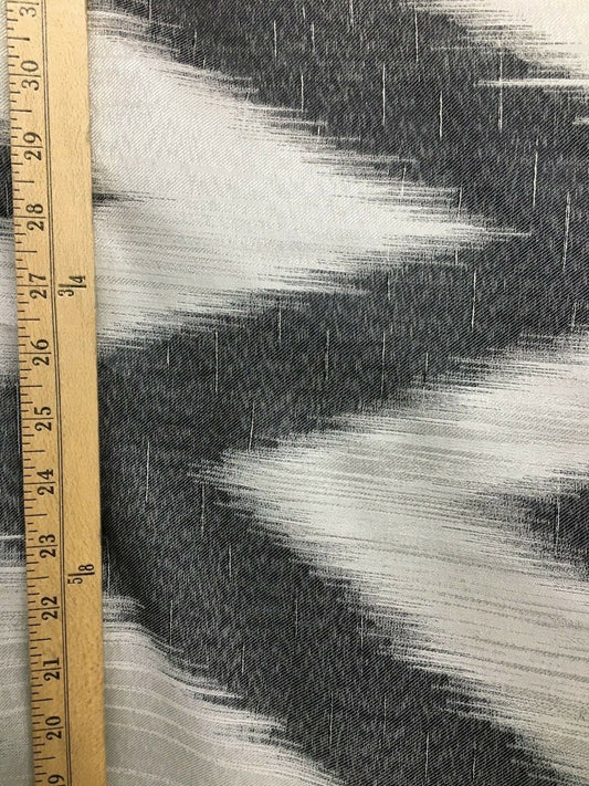 GREY BEIGE Chevron Zigzag Brocade Upholstery Drapery Fabric (60 in.) Sold By The Yard