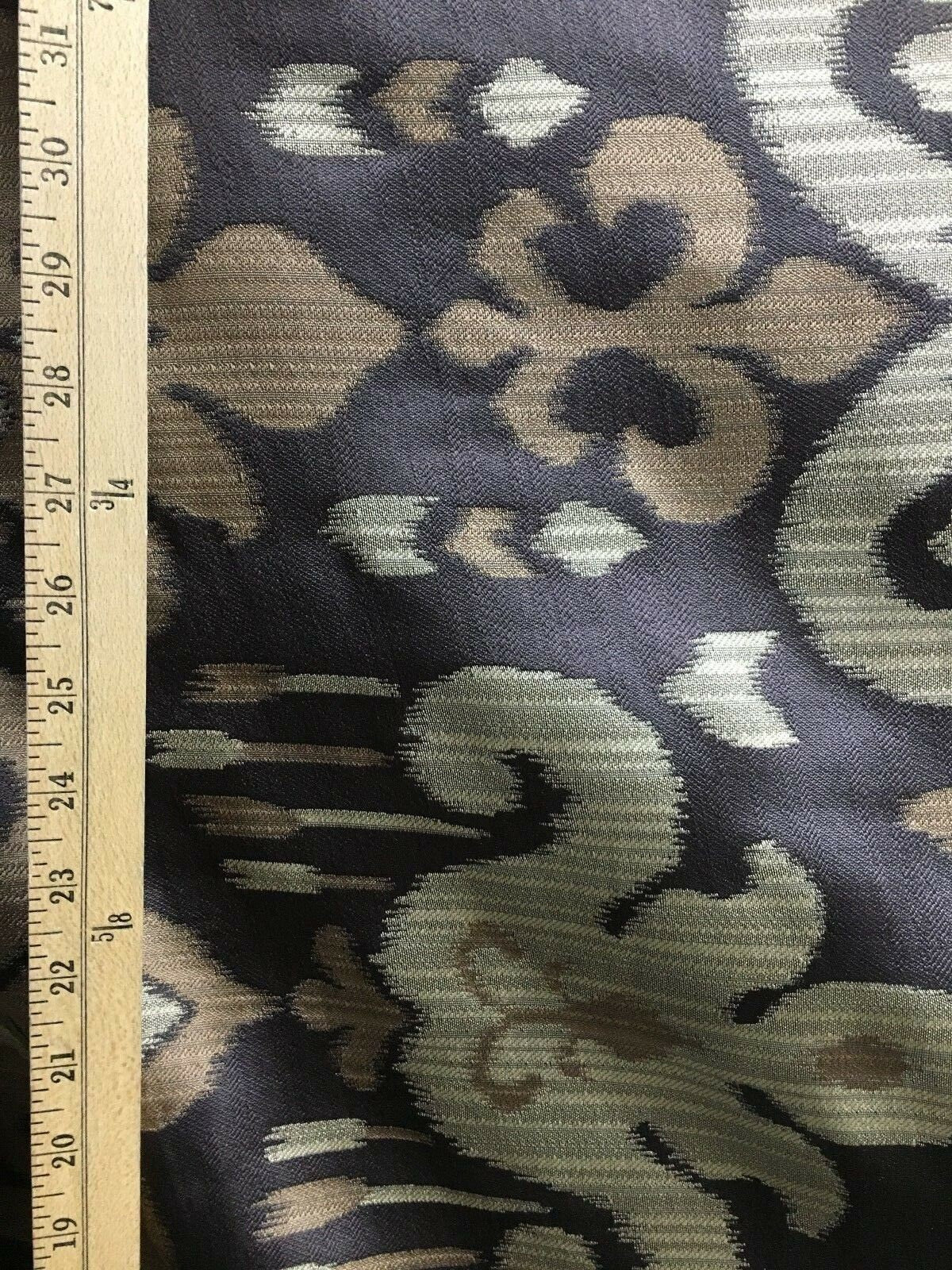 BROWN MULTICOLOR Brocade Upholstery Drapery Fabric (54 in.) Sold By The Yard