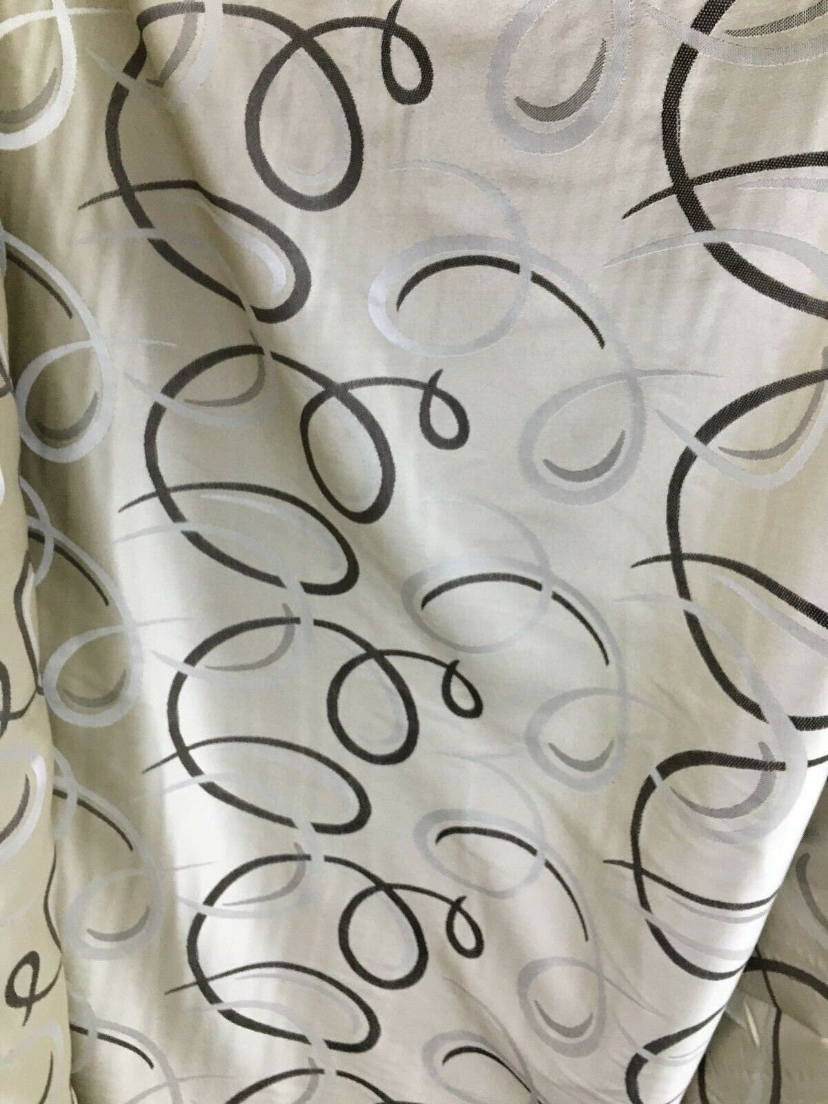 BEIGE Multicolor Swirl Brocade Upholstery Drapery Fabric (110 in.) Sold By The Yard