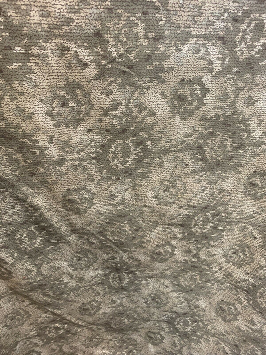 BEIGE GRAY Printed Cotton Upholstery Fabric (54 in.) Sold By The Yard