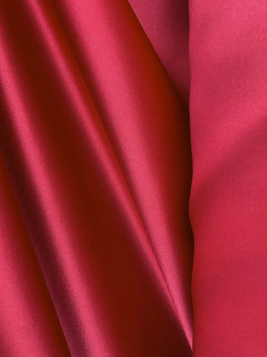 RED Solid 100% Polyester Mystique Satin Fabric (60 in.) Sold By The Yard