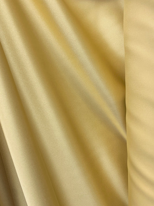 GOLD Solid 100% Polyester Mystique Satin Fabric (60 in.) Sold By The Yard