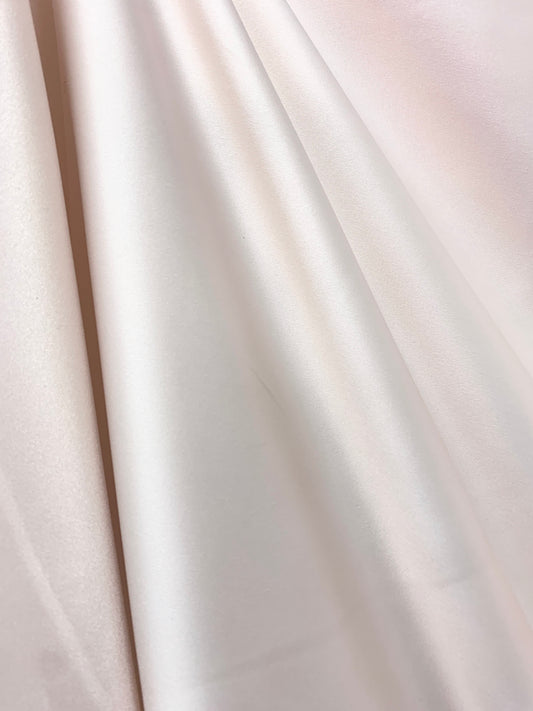 LIGHT CHAMPAGNE Solid 100% Polyester Mystique Satin Fabric (60 in.) Sold By The Yard