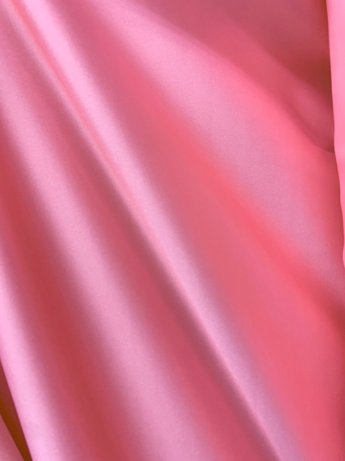 BUBBLEGUM PINK Solid 100% Polyester Mystique Satin Fabric (60 in.) Sold By The Yard