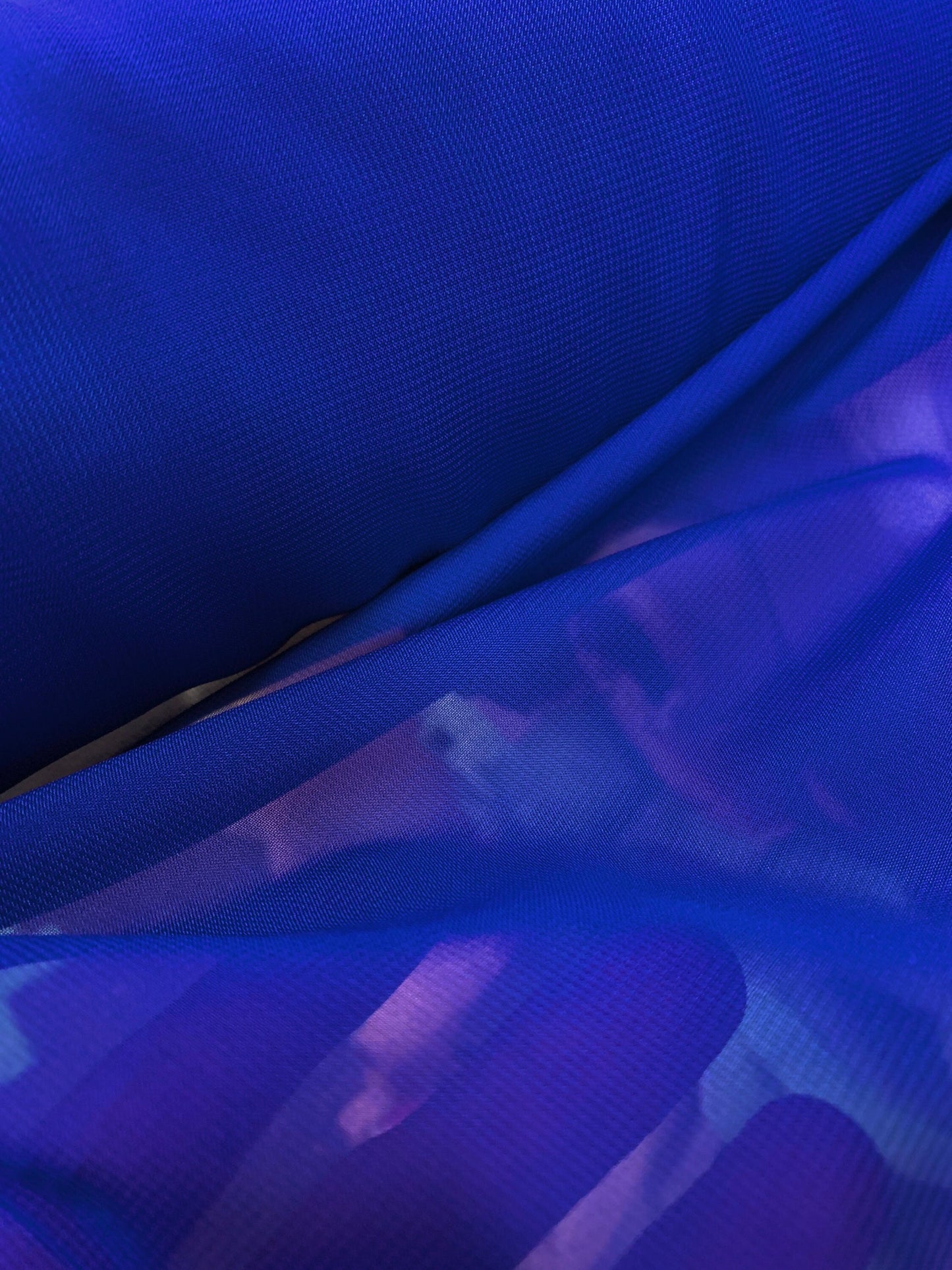 ROYAL BLUE Sheer Solid Polyester Chiffon Fabric (60 in.) Sold By The Yard