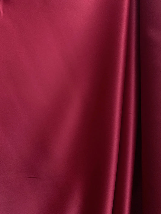 DEEP RED Solid 100% Polyester Mystique Satin Fabric (60 in.) Sold By The Yard