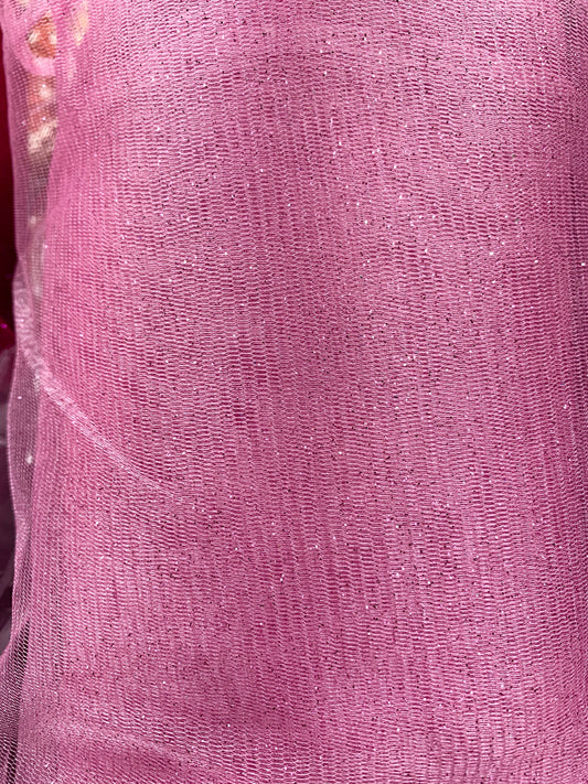 BABY PINK Sparkle Glitter Tulle Decoration Event Fabric (60 in.) Sold By The Yard