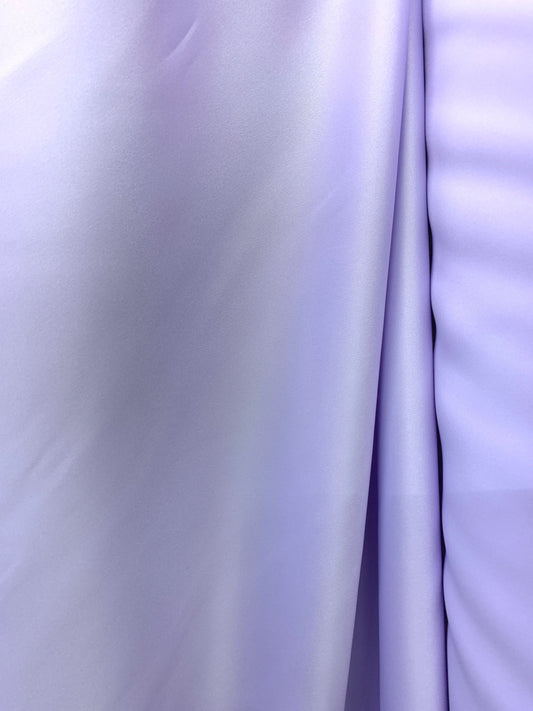 LIGHT LILAC Solid 100% Polyester Mystique Satin Fabric (60 in.) Sold By The Yard