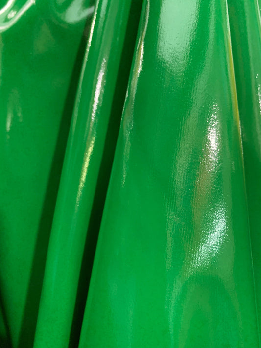 EMERALD GREEN Shiny Glossy PVC Pleather Stretch Fabric (58 in.) Sold By The Yard