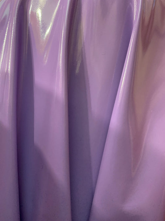 LAVENDER Shiny Glossy PVC Pleather Stretch Fabric (58 in.) Sold By The Yard