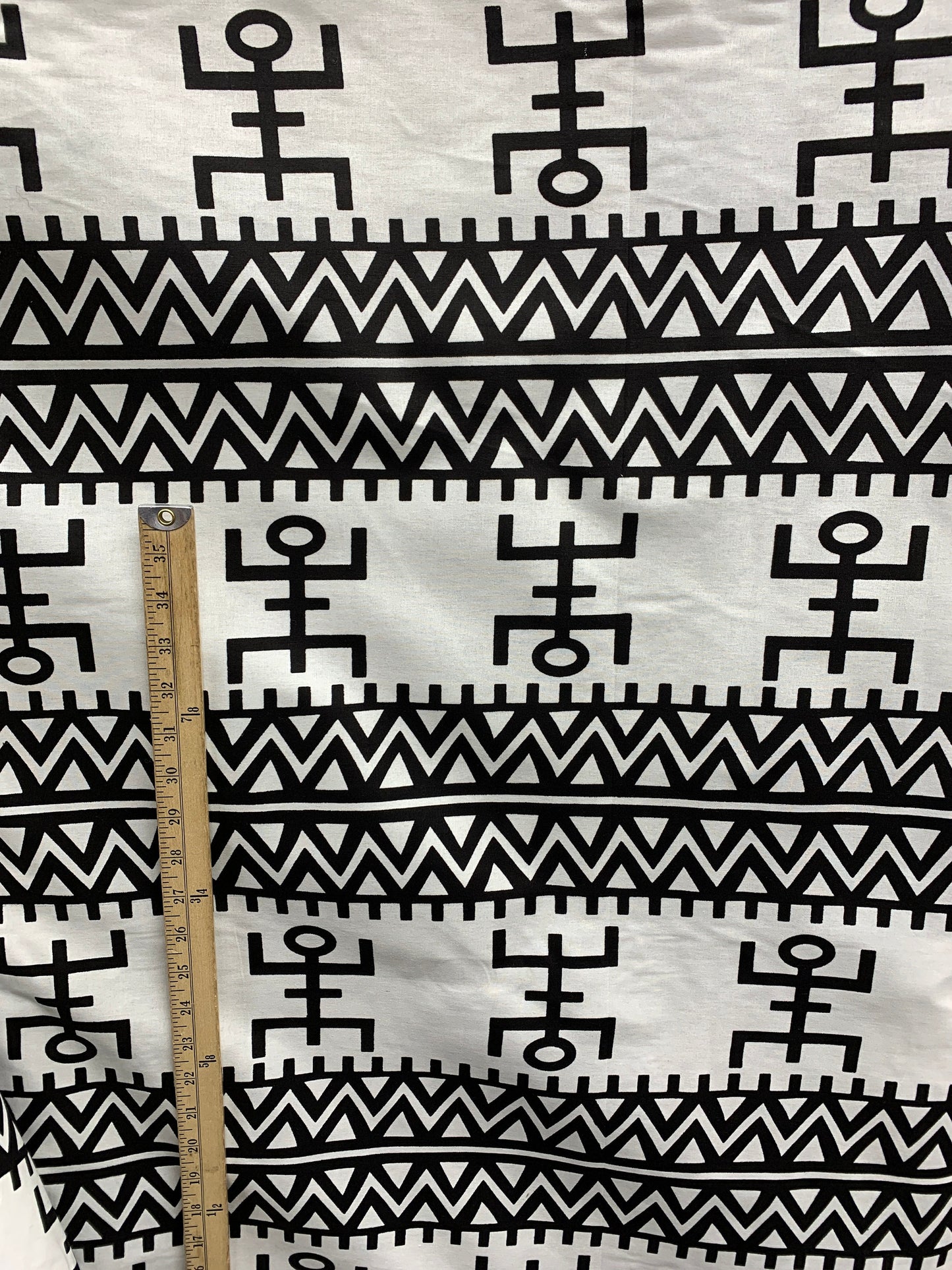 WHITE BLACK African Wax Print Fabric 100% Cotton (45 in.) Sold By The Yard